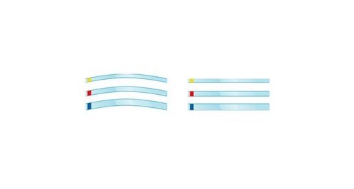 Матрицы Transparent Strips, желтые 73 мм х 6 мм, 100шт. (KerrHawe). 695 - фото 461738