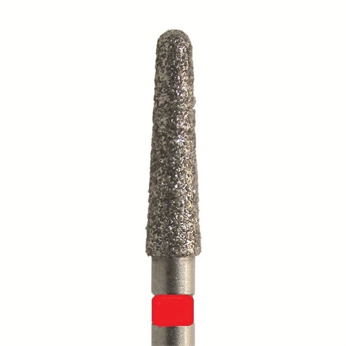 Бор алмазный 850 012 FG, красный, 5 шт. Форма: конус с закругленным концом 850F.FG.012 - фото 462513