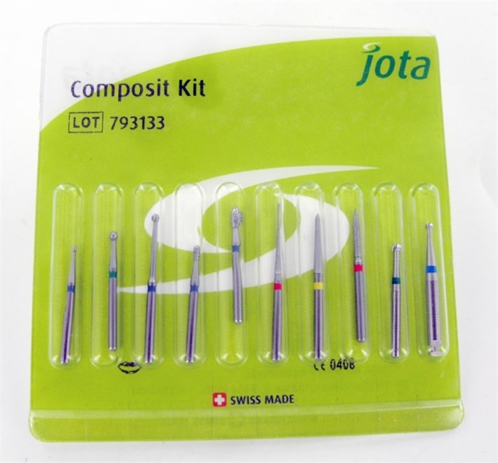 Набор боров для терапии Composite Kit  (10 инструментов), в пластиковой коробке 1858 CompositeKit - фото 462583