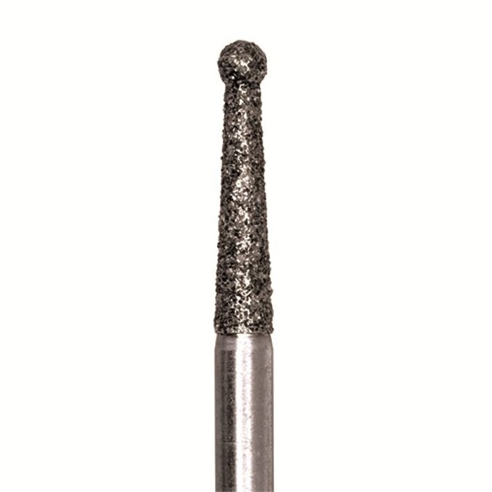 Бор алмазный 802L 016 FG, зеленый, 5 шт. Форма: конус с шариком на конце 802LG.FG.016 - фото 462911