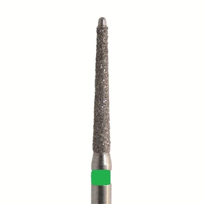 Бор алмазный 857G 014 FG, зеленый, 5 шт. Форма: конус с безопасным концом 857G.FG.014 - фото 462961