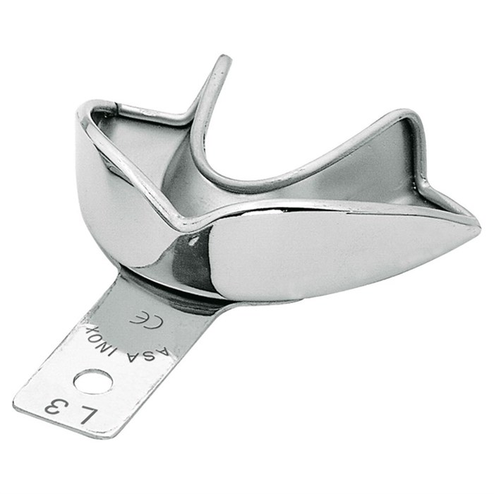 Ложка слепочная нижняя малая (S) без перфорации с бортиками 2807S-L3 2807S-L3 - фото 463170