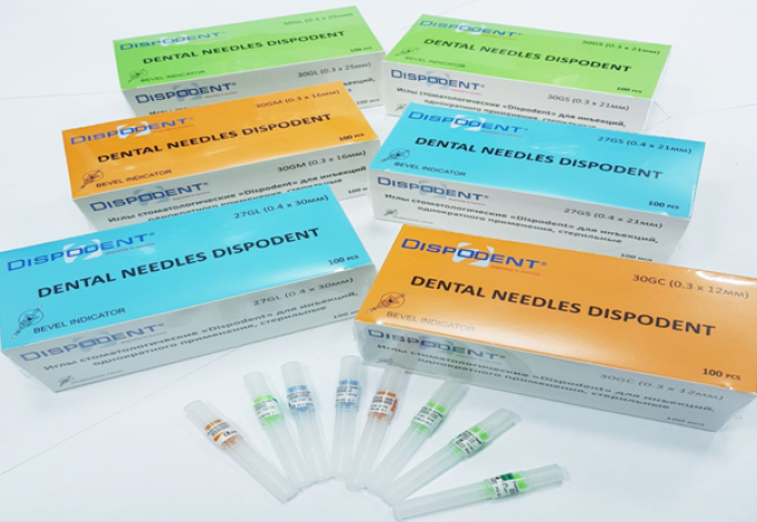 Иглы карпульные Dispodent 30GL, 0.3*25 мм (100 шт) инъекционные дентальные стерильные однократного применения (Дисподент) st599658 - фото 463230