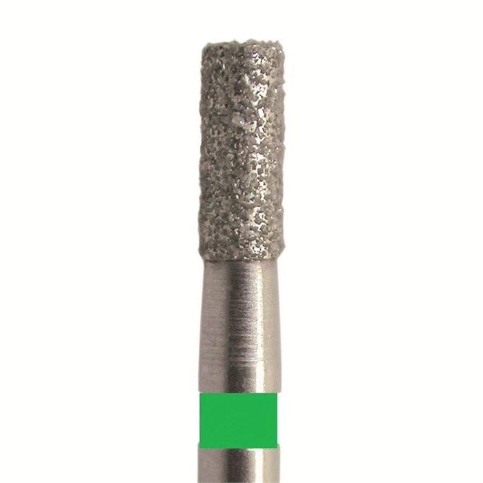 Бор алмазный 835 010 FG, зеленый, 5 шт. Форма: цилиндр с плоским концом 835G.FG.010 - фото 463234