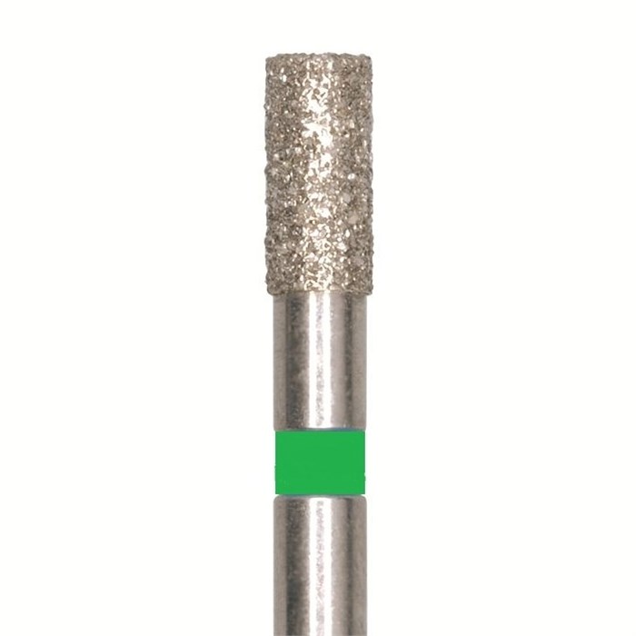 Бор алмазный 836G 014 FG, зеленый, 5 шт. Форма: цилиндр с плоским концом 836G.FG.014 - фото 463255
