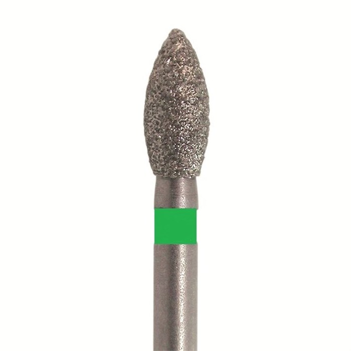 Бор алмазный 830 G 023 HP, зеленый, 5 шт. Форма: пламя 830G.HP.023 - фото 463259