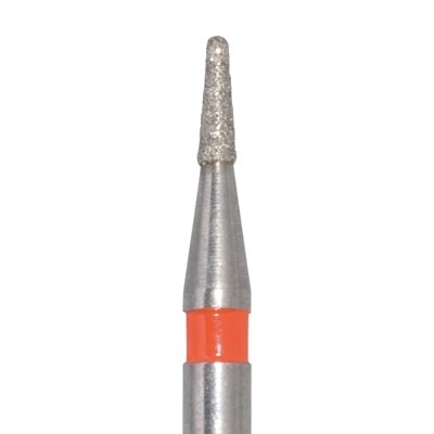 Бор алмазный 855L 009 FG, красный, 5 шт. Форма: конус с закругленным концом 855LF.FG.009 - фото 463348