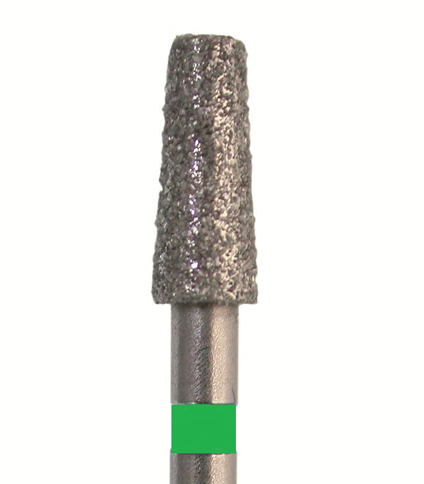 Бор алмазный 846 012 FG, зеленый, 5 шт. Форма: конус с плоским концом 846G.FG.012 - фото 463395
