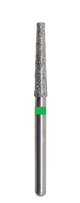 Бор алмазный SL848G.FG.018, зеленый, 25 шт. Форма: конус с закругленным концом SL848G.FG.018 - фото 463412