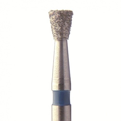 Бор алмазный SL805.FG.018, синий, 25 шт. Форма: обратный конус с плоским концом SL805.FG.018 - фото 463418
