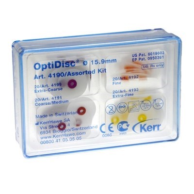 Диски OptiDisc™ Assorted Kit, 80 шт, 15,9 мм  по 20 шт. очень грубых, грубых, тонких и ультратонких дисков 4190 - фото 463508