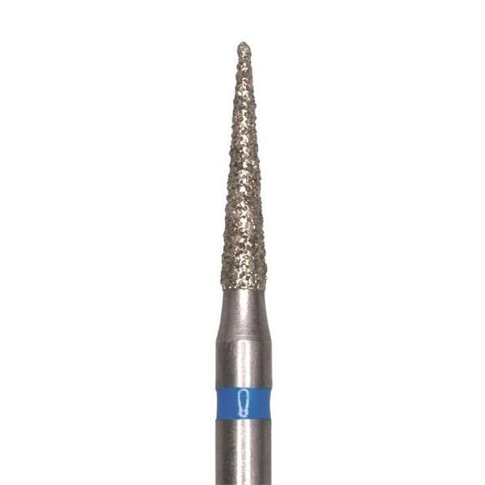 Бор алмазный 858 014 HP, синий, 5 шт. Форма: конус с заостренным концом 858.HP.014 - фото 464043