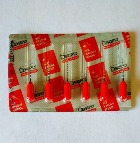ProTaper  Univ. Hand use F2/21 мм 6 шт. - ручной файл с прогрессирующей конусностью (красный). A041702110212 - фото 464351