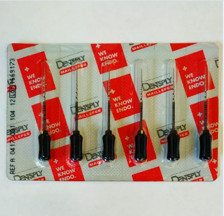 ProTaper  Univ. Hand use F4/31 мм 6 шт. - ручной файл с прогрессирующей конусностью (черный). A041703110412 - фото 464354