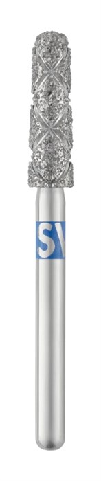 Боры алм.  TDA 856/024 M 123 цилиндр с закругленным концом, стандартная зернистость.  С перекрестной насечкой, которая не дает борам забиваться остатками костной ткани и предотвращает нагревание ткани зуба. TDA856/024M123 - фото 464858