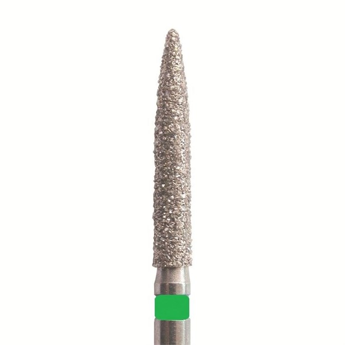 Бор алмазный SL863G.FG.016, зеленый, 25 шт. Форма: цилиндр с заостренным концом SL863G.FG.016 - фото 465136
