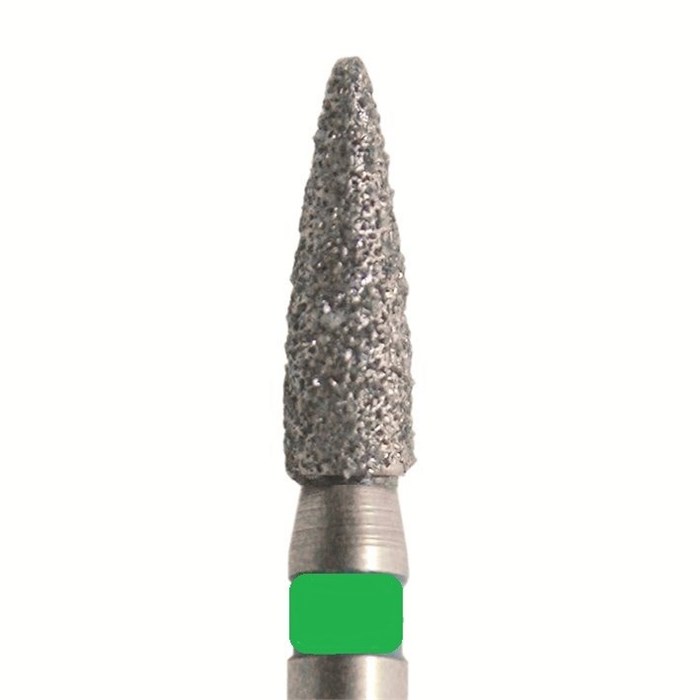 Бор алмазный 861EF.FG.014 зеленый, 5 шт. Форма: цилиндр с заостренным концом 861EF.FG.014 - фото 465751