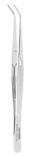 Пинцет анатомический изогнутый N1, 15 см Asa Lady W0602-1 - фото 467175