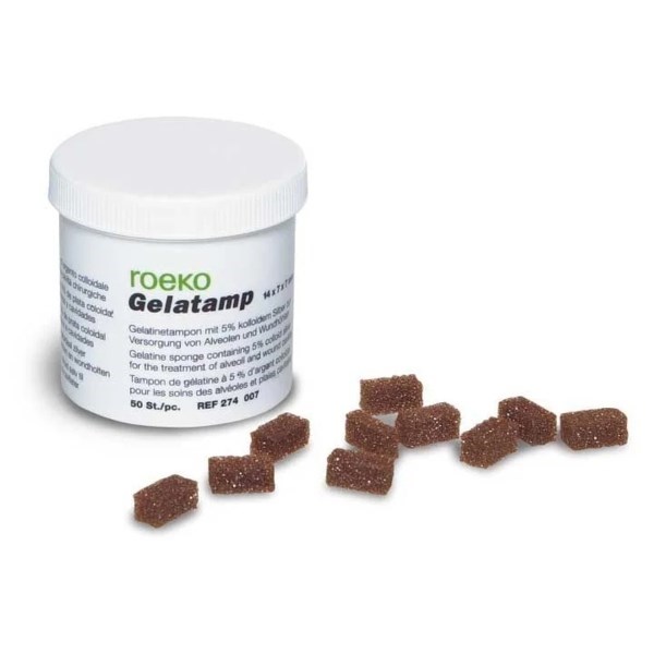 GELATAMP - кровеостанавливающая губка, содержащая коллоидное серебро, 50 шт 274007 - фото 469755