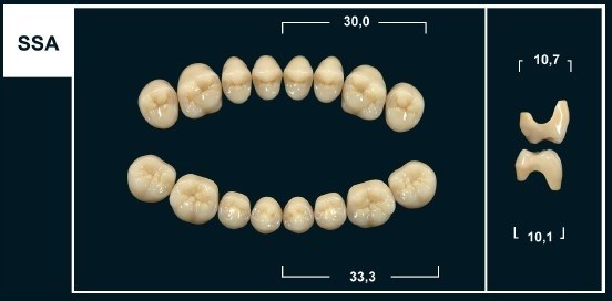 Зубы Yeti D2 SSA жевательный низ (Tribos) 8 шт. 22514 - фото 469916