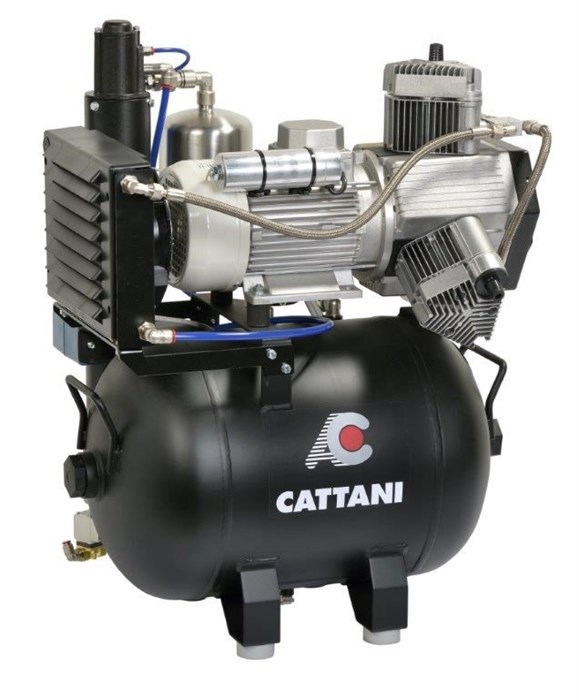 Компрессор Cattani на 3-4 установки, 3 цилиндра, с осушителем (без кожуха), ресивер 45 л 013335/013339 - фото 471686