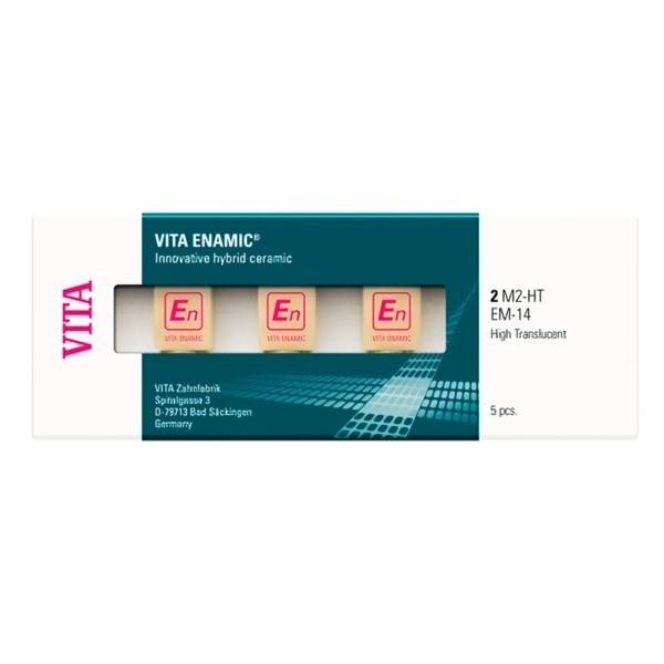 VITA ENAMIC for inLab - блоки из гибридной керамики, прозрачные, цвет 1M2-T, размер EM14, 5 шт EC41M2TEM14 - фото 474537