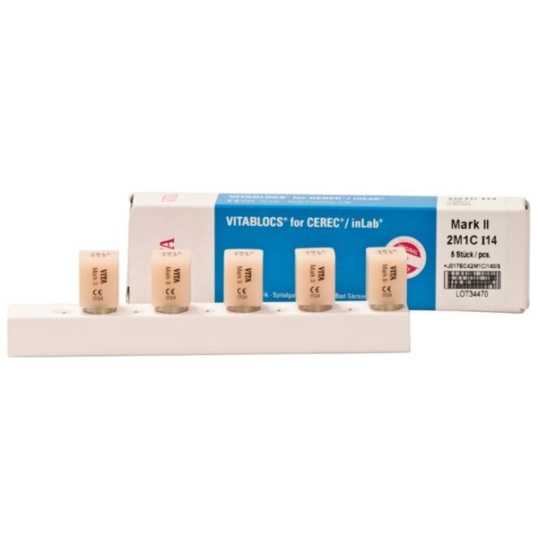 Блоки VITABLOCS MARK II для Cerec/in Lab, цвет 2M1C, размер I14, 5 шт EC42M1CI14 - фото 474550