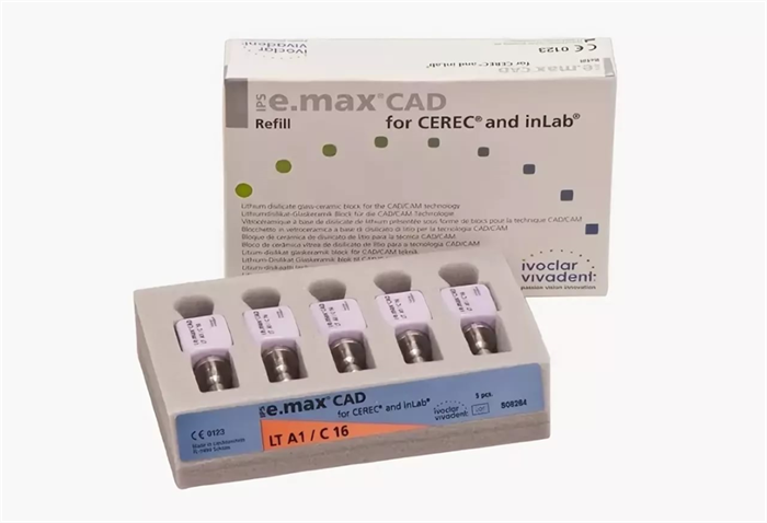 Блоки Ivoclar Vivadent IPS emax CAD CEREC/inLab LT A1 C16 5 шт 648188 - фото 474605