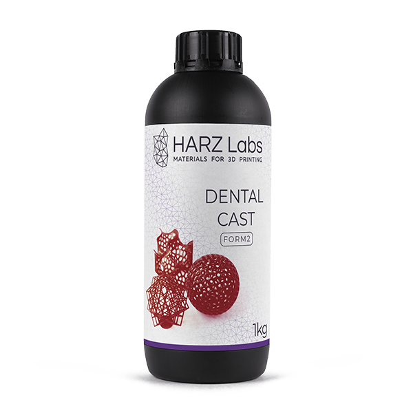 Фотополимер HARZ Labs Dental Cast Cherry для SLA/Form 2 принтеров, 1 литр (выгораемый) DentalCastCherrySLA/Form2 - фото 474647