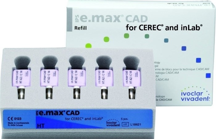 Блоки Ivoclar Vivadent IPS emax CAD for CEREC/inLab HT A3 С14 5 шт 626409 - фото 475246