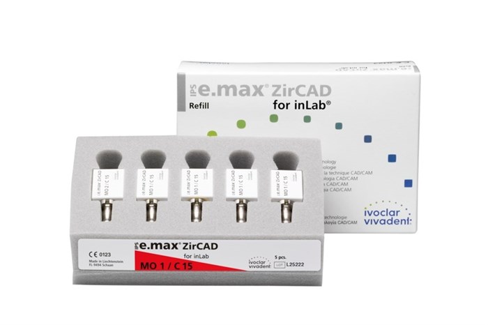 Блоки Ivoclar Vivadent IPS emax ZirCAD for InLab MO 1 C15 L из оксида циркония, 5 шт 608458 - фото 475432