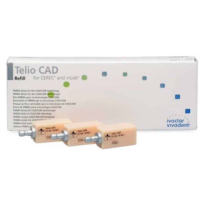 Блоки Ivoclar Vivadent Telio CAD CEREC/inLab LT A3 B40 L/ 9 шт 627729AN - фото 476073