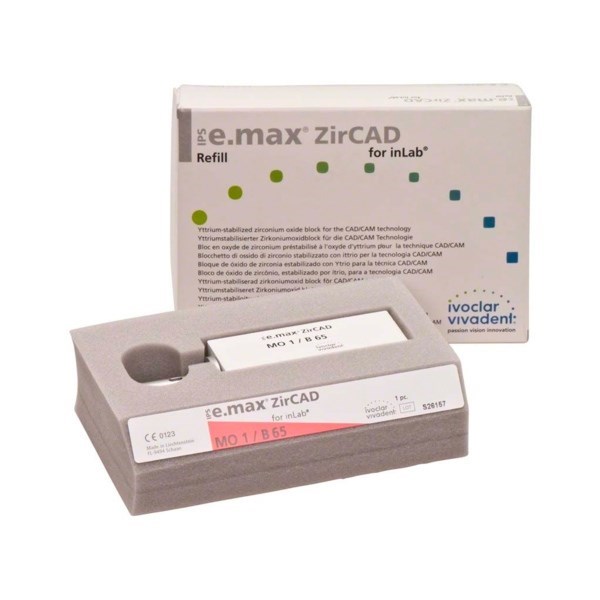 Циркониевые Блоки Ivoclar Vivadent IPS emax ZirCAD for InLab MO 1 B65 1 шт 608490 - фото 476587