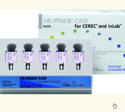 Блоки Ivoclar Vivadent IPS emax CAD CEREC/inLab HT C3 I12 5 шт 626402 - фото 476644