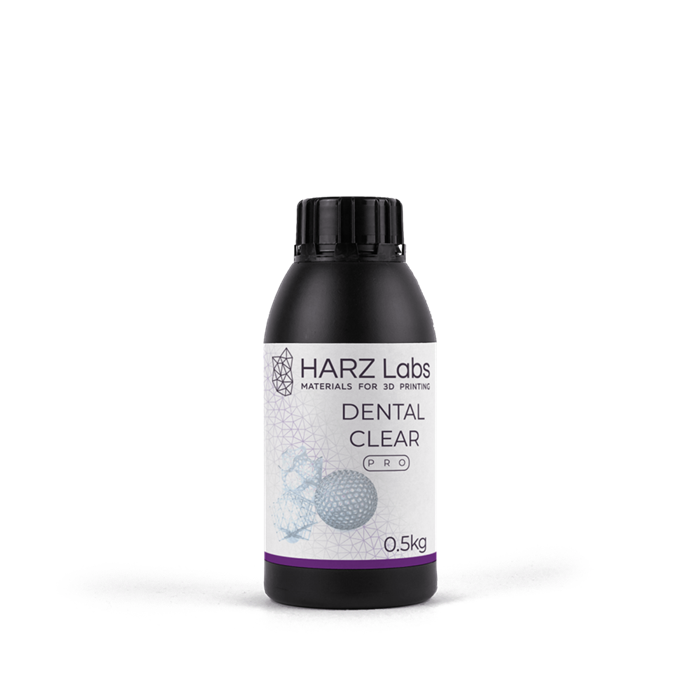 Фотополимер HARZ Labs Dental Clear pro для LCD/DLP принтеров, 0,5 (прозрачный) DentalClearpro0-5 - фото 478562