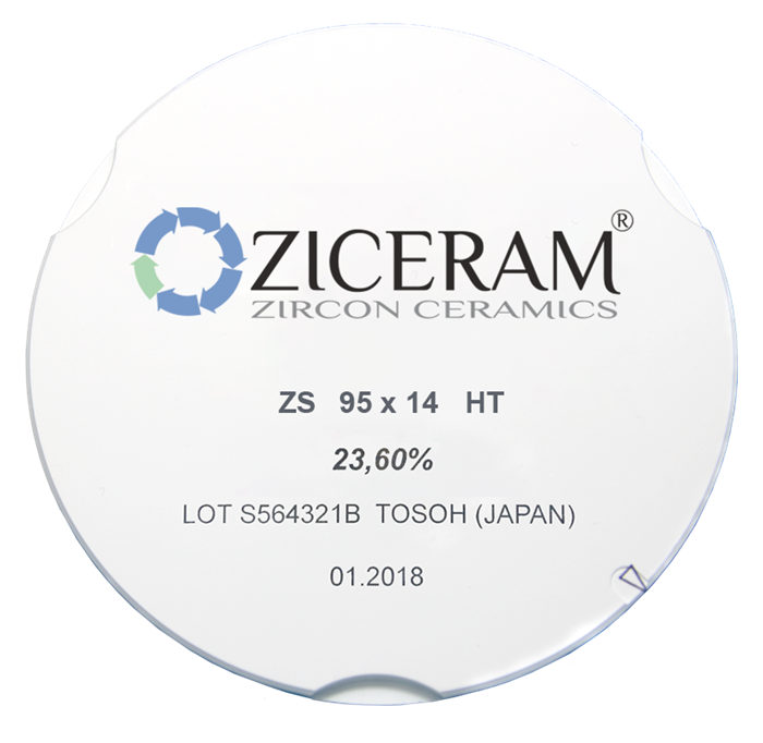 Заготовки диоксида циркония ZICERAM ZS 95 x14HT, супертранслюцентные. ZS95x14HT - фото 479142