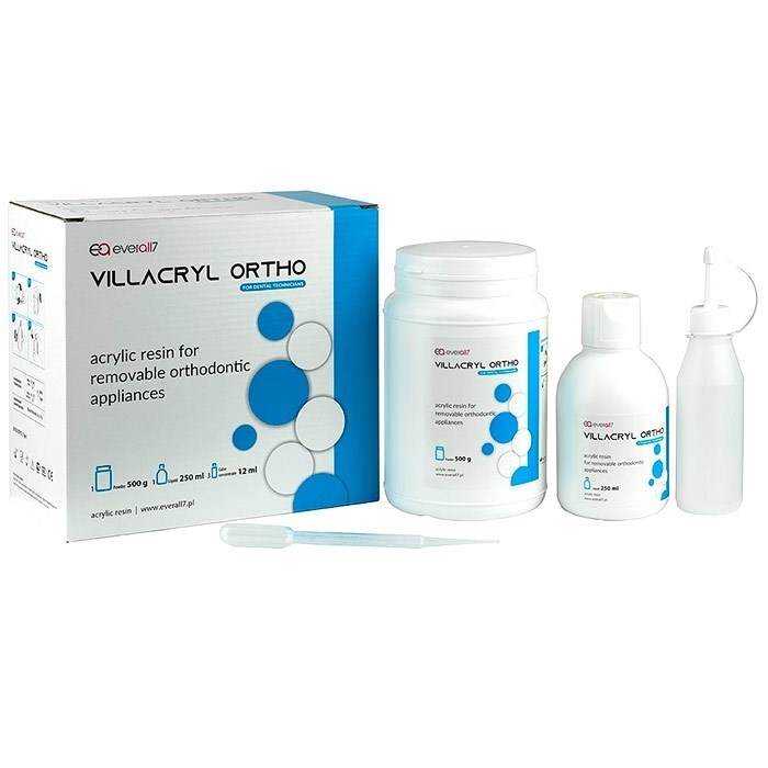 Пластмасса Виллакрил Орто ( Villacryl Ortho ) для изготовления съемных ортодонтических аппаратов, холодной полимеризации. V160Z01 - фото 479301