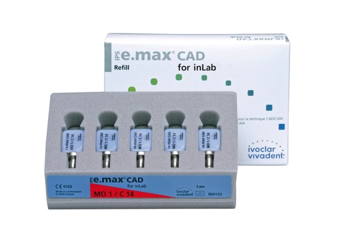 Блоки IPS e.max CAD for inLab MO 1 C14 5 шт. 596798 - фото 480752