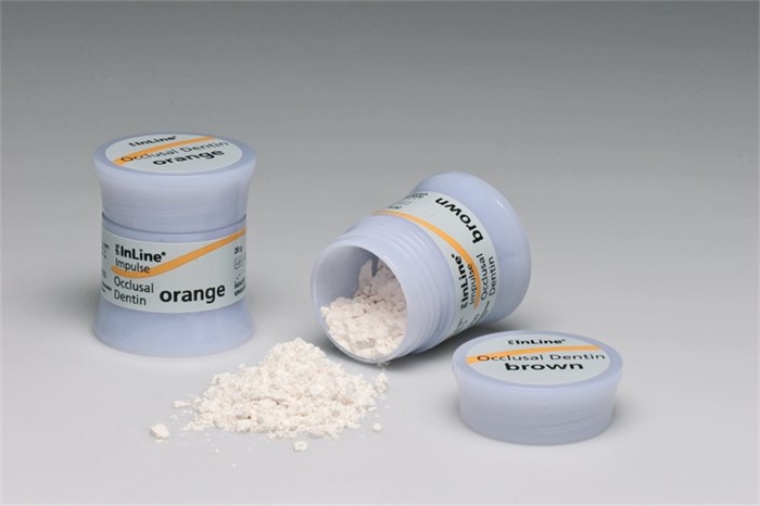 Дентин окклюзионный IPS InLine occlusal Dentin A-D 20 г (оранжевый). 593271 - фото 480877