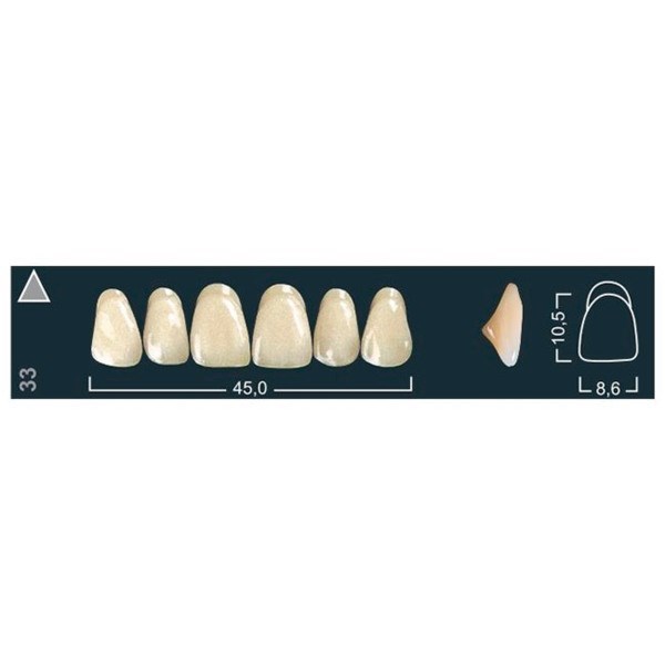 Ivocryl Set A-D - набор фронтальных верхних зубов, UOK33 A4, 6 шт 630728 - фото 481149