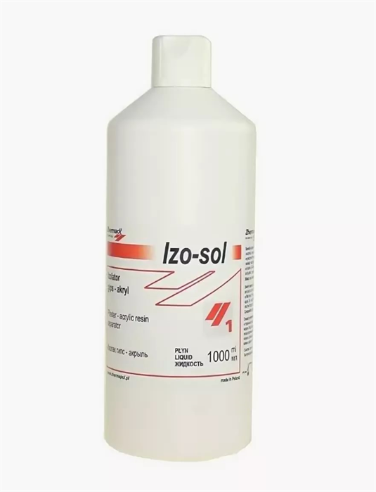 Лак Изосол (Izo-Sol), 1000 мл - изолирующий лак для гипса TP002 - фото 481778