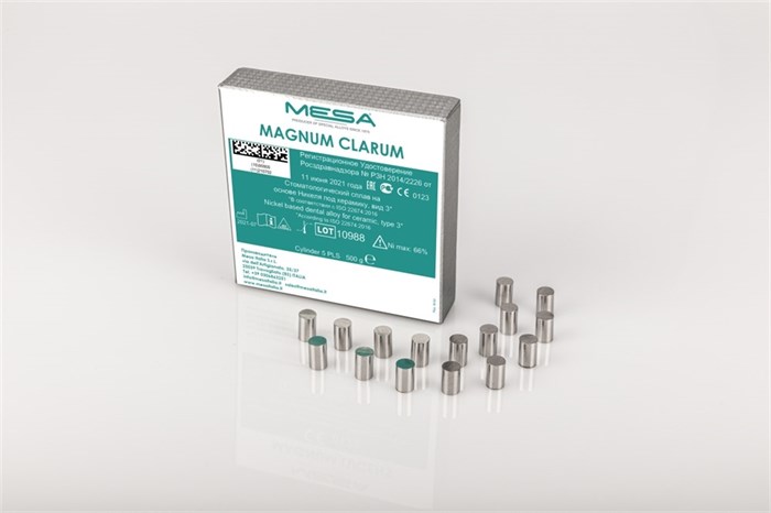 Сплав Mesa Magnum Clarum для керамики, Ni (63%), Cr (25%), Mo (9%) 1 кг, без бериллия 40770007A/40770057А - фото 482294
