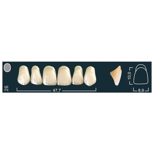 Ivocryl Set A-D - набор фронтальных верхних зубов, UOK26 A3, 6 шт 630686 - фото 482335