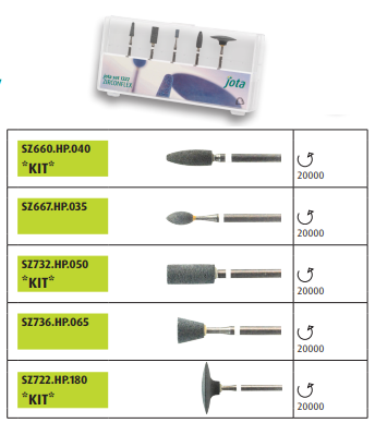 Набор для оксида циркония JOTA Kit Zirconflex 1322 Kit (5 инструментов). 1322(SETZIRCONFLEX) - фото 483170