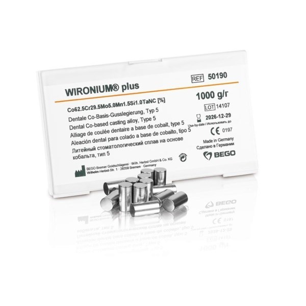 Wironium plus - кобальт-хромовый сплав для бюгельного протезирования, 1000 г 50190 - фото 483736