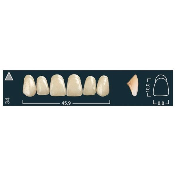Ivocryl Set A-D - набор фронтальных верхних зубов, UOK34 A4, 6 шт 630748 - фото 484015