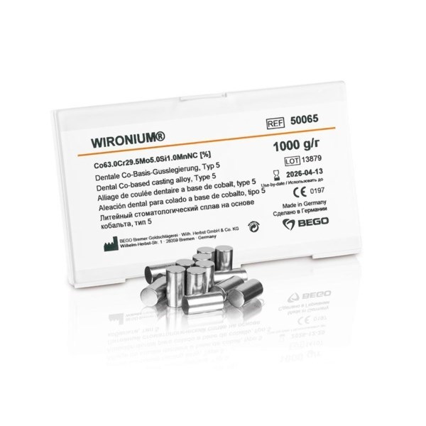 Wironium - кобальт-хромовый сплав для бюгельного протезирования, 1000 г 50065 - фото 485162