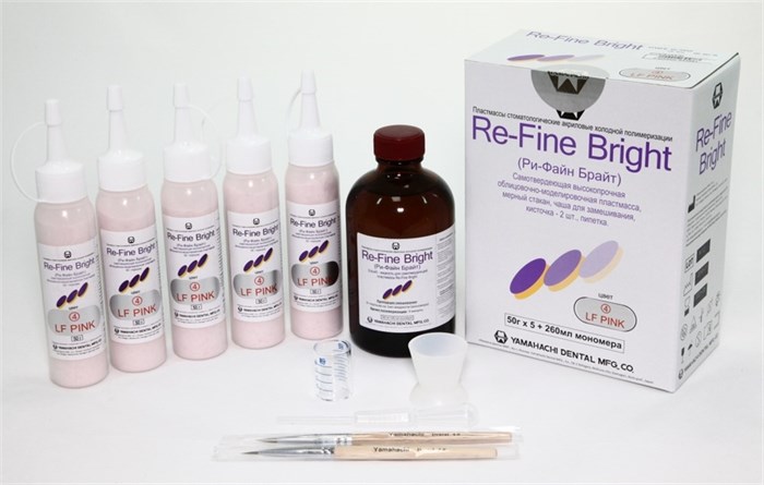 Re-Fine Bright 4-LF PINK (цвет) самотверд.высокопр.облицовочно-модел.пластмасса 250 гр+260 мл STYRFB-4S/5*50 - фото 485804