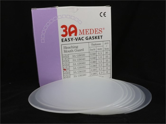 Пластины EV Gasket для изготовления кап для отбеливания диаметр 125 мм, толщина 1,0 мм 25 шт/уп, мягкие ST3-14-GB4-rnd - фото 485896