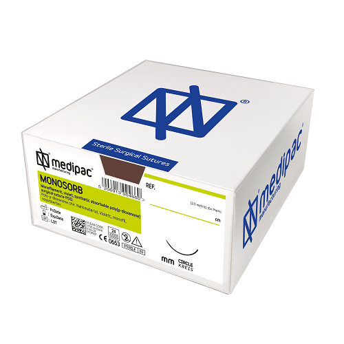 Monosorb, шовный материал рассасывающийся, диаметр 5/0 длина 75 см, с иглой 17 мм, колющая, цена указана за ОДНУ нить. , арт: 8121 8121 - фото 489933